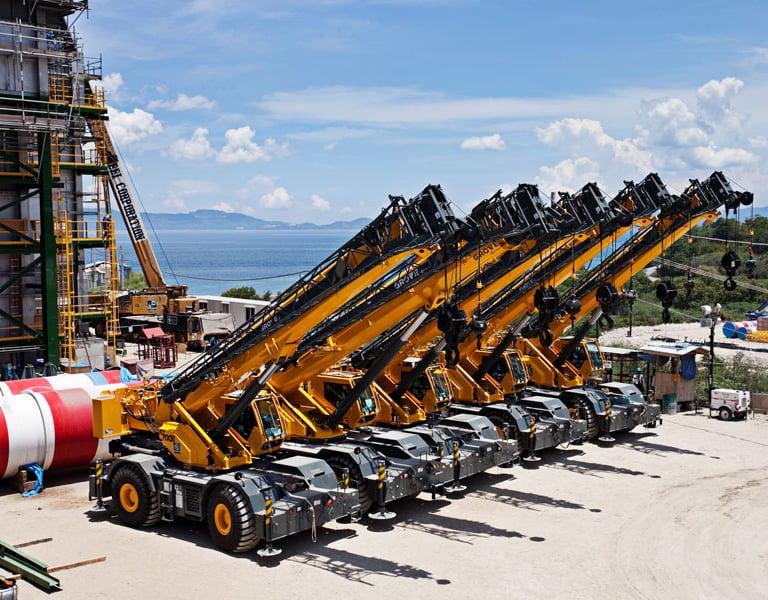 Equipment fleet ready for rent