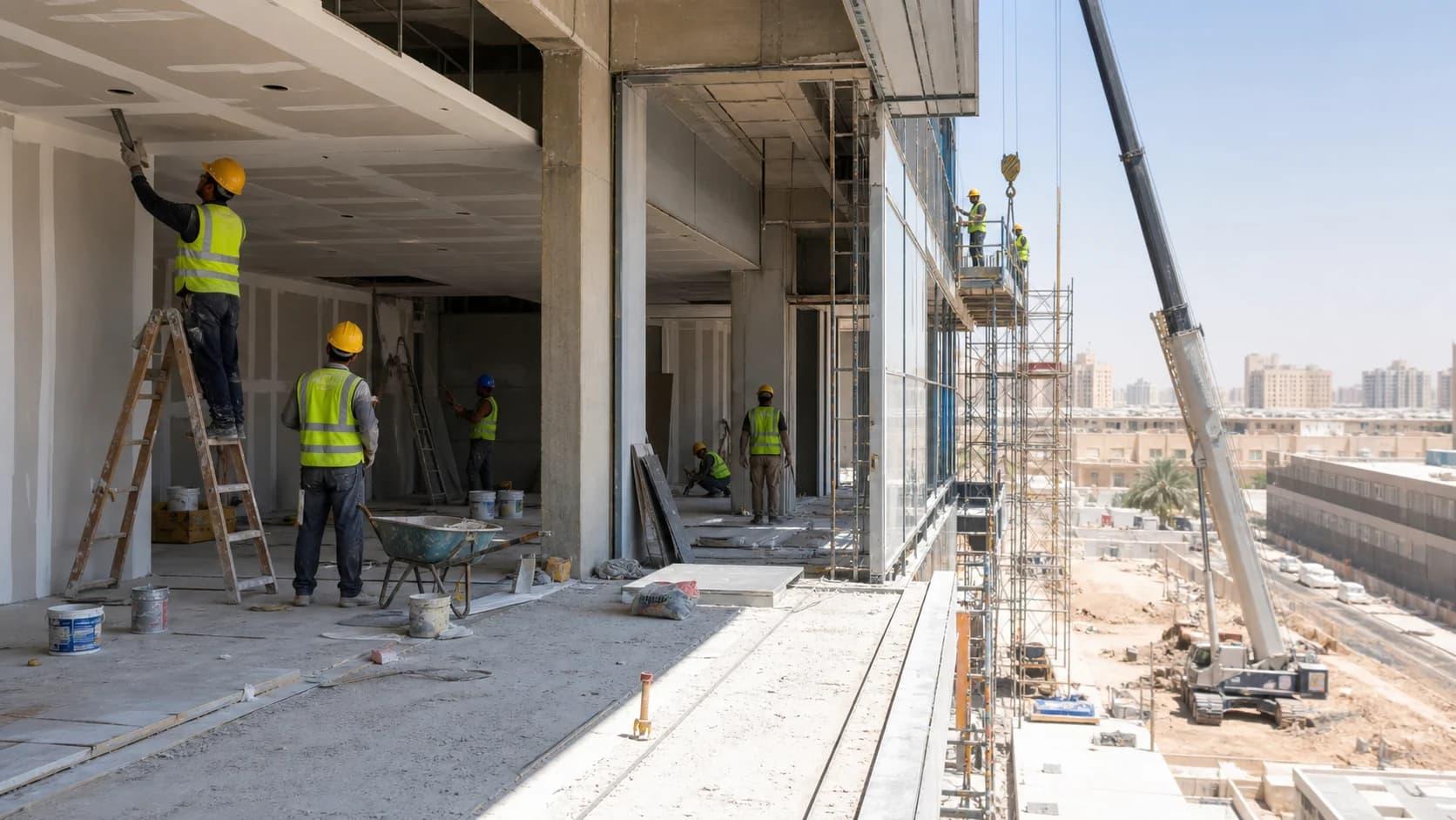 Construction project on site